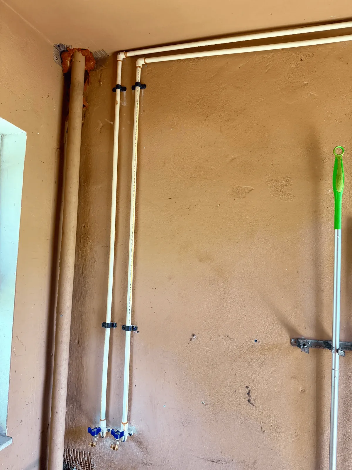 Electrical work in a mechanical and utility room